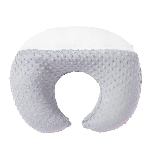 Nursing Pillow and Positioner for Breastfeeding, Ultra Soft Baby Breastfeeding Pillows for More Support for Mom and Baby, with Premium Removable Cover (Glacier Gray)