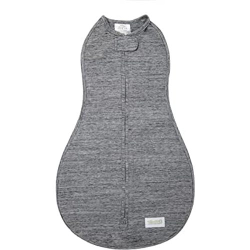 Woombie Original Baby Swaddling Blanket - Soothing, Cotton Baby Swaddle - Wearable Baby Blanket, Twilight Heathered Gray, 5-13 lbs