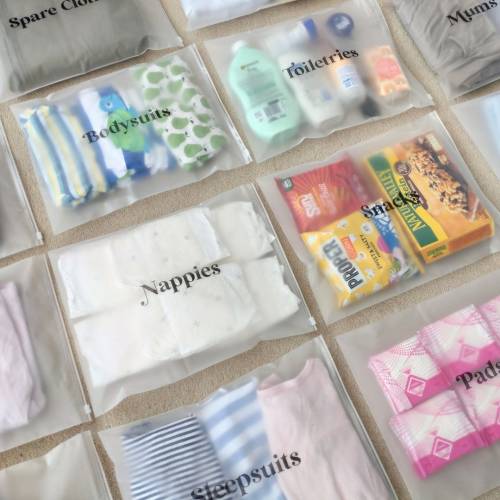21-Piece Baby Hospital Bag Organizer Pouches - Maternity Essentials - Baby Shower Gift - Labor & Delivery Bag Labels