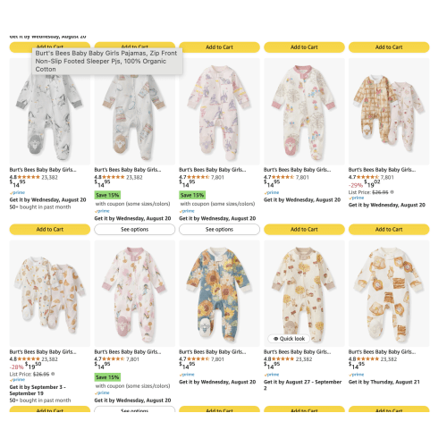 Amazon.com: Burt's Bees Baby: Sleep & Play: NB-9M