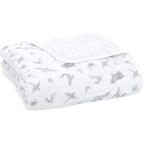aden + anais 100% Organic Cotton Muslin Baby Blanket Crib Bedding for Newborn Baby and Toddler, Nursery Blanket for Boys and Girls, Baby Registry and Shower Gift - Map The Stars