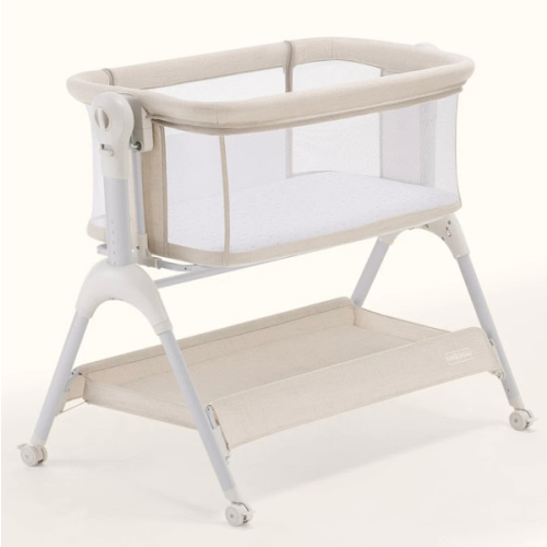 HARPPA Cuddly Sway | 3-in-1 Rocking Baby Bassinet & Bedside Sleeper for Newborns with Mattress for Reflux | Attaches to Bed, Adjustable Heights, Non-Toxic & CPSC Certified | Sturdy Frame, Portable Wheels, Tool-Free Setup, Gentle Rocking | Perfect for Newb