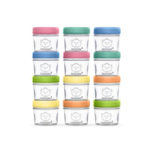 12-Pack Prep Jars Baby Food Storage Glass Containers