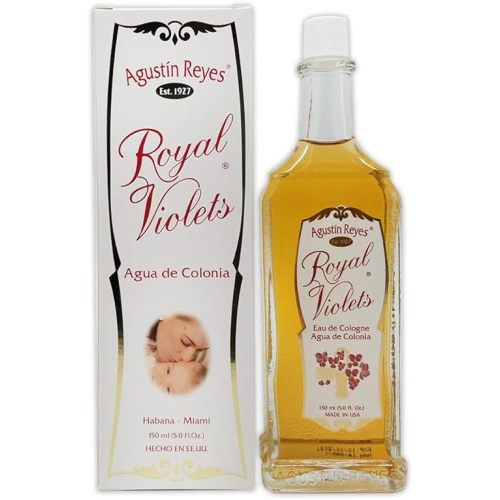Royal Violets By Agustin Reyes 5 Oz Agua De Colonia Eau De Cologne Glass Bottle