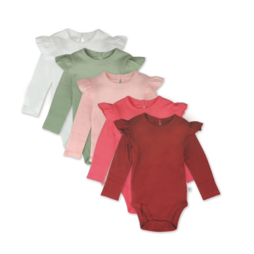 5-Pack Organic Cotton Long Sleeve Bodysuits | Honest Baby Clothing