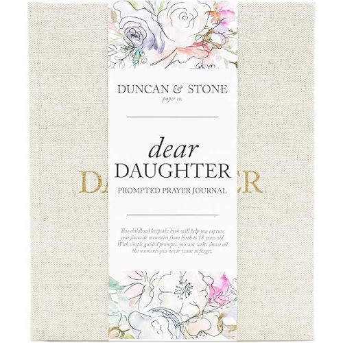 Mother Daughter Journal – Durable Dear Daughter Journal Keepsake – Linen Baby Memory Book - Unique Gifts for Daughter (Cream, 230 Pages)