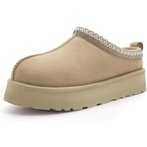 Women's Slippers Platform Mini Boots Short Ankle Boot Fur Fleece Lined House slippers Anti-Slip Boot For Outdoor