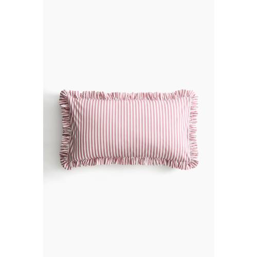 RUFFLE-TRIMMED COTTON CUSHION COVER