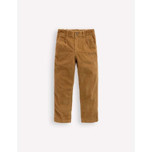 Pleat Front Pants-Camel Cord