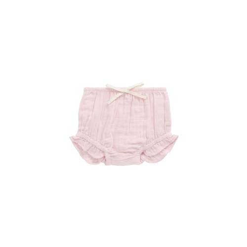 Organic Cotton Muslin Frill Bloomer - Poppy