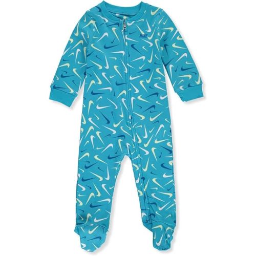 Nike Kids Baby Girl's Sportswear All Over Print Smiley Long Sleeve Footed Coverall (Infant)