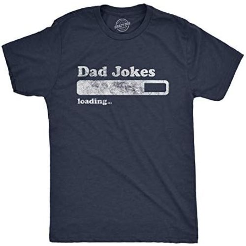 Mens Dad Jokes Loading T Shirt Funny Fathers Day Papa Novelty Graphic Tee