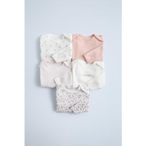 FIVE PACK OF FLOWER BODYSUITS - Pink | ZARA United States