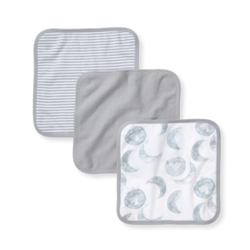 Hello Moon Organic Cotton Knit Terry Washcloths 3 Pack
