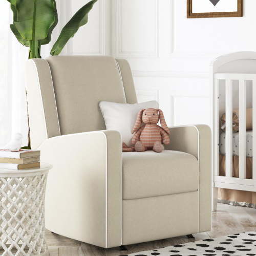 Baby Relax Robyn 3-in-1 Glider Rocker Recliner Chair, Beige Linen