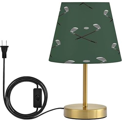 Sport Golf Club Ball Dimmable Table Lamp Night Light Bedroom Lamps for Nightstand Living Room Dorm Home Office Desk, LED Bulb Included, S