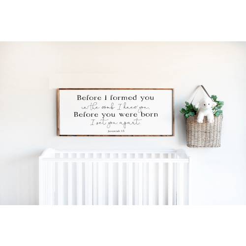 Before you were born I set you apart | Jeremiah 1:5 sign | Nursery Wall Decor | Christian Nursery Decor | Nursery Signs, Bible Verse Nursery