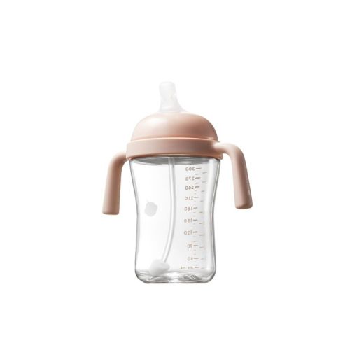Tilted Anti-Spill Sippy Cup,10oz Baby Cup with Straw Lid,PPSU