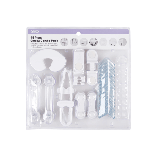 45 Piece Safety Combo Pack - White - One Size