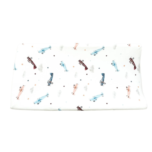 Bamboo Changing Pad Cover - Vintage Airplane