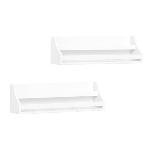2pk Kids' Book Nook Wall Bookshelf Set White - RiverRidge Home