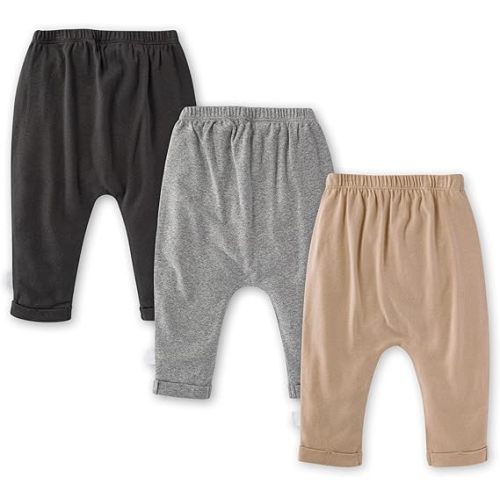 Burt's Bees Baby Knit Jogger Pants, Baby Sweatpants, 100% Organic Cotton Infant Bottoms (0-3 Mos)