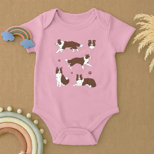Border Collie Baby Bodysuit, Dog Lover Baby Outfit, Cute Puppy Baby Romper, Animal Baby Clothes, Adorable Baby Shower Gift,Farm Dog Babywear