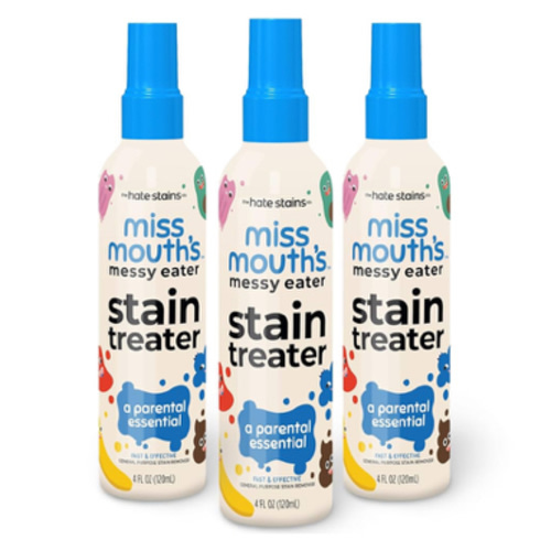 Miss Mouth's Messy Eater Stain Treater Spray - 4oz 3 Pack Stain Remover - Newborn & Baby Essentials - No Dry Cleaning Food, Grease, Coffee Off Laundry, Underwear, Fabric