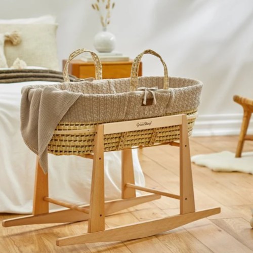Moses Basket, Mattress & Rocking Stand | The Little Green Sheep