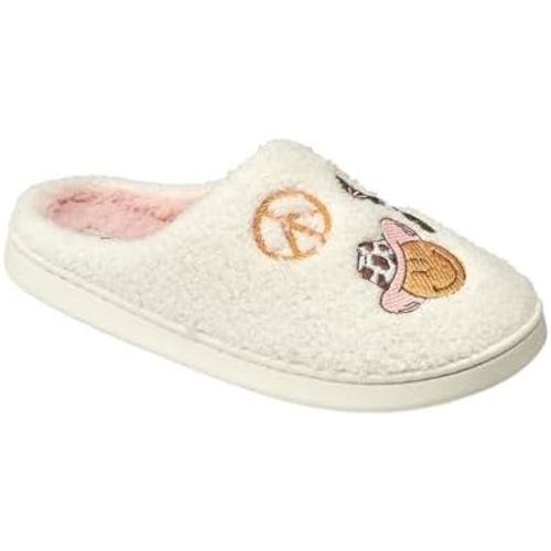 AEROPOSTALE Women's Slippers - Fuzzy Cushioned Comfort Slip-On House Shoes Clog Slipper, Indoor Outdoor Slippers - Printed Design- Slippers for Women