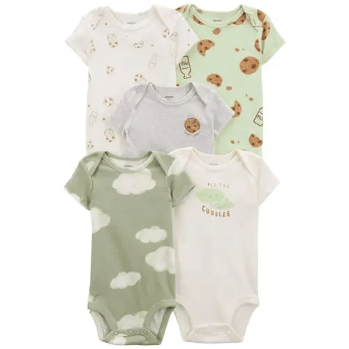 Baby 5-Pack Short-Sleeve Bodysuits - Carter's | Carter's