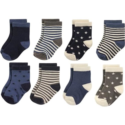 Hudson Baby Baby Girls' Cotton Rich Newborn and Terry Socks