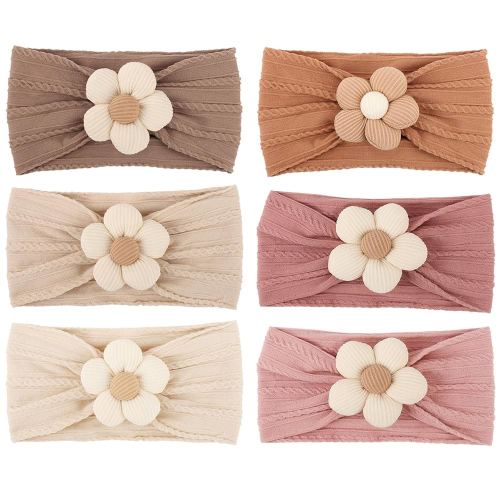 Baby Flower Headbands Nylon Baby Girl Headbands Soft Handmade Hairbands Toddler Hair Accessories for Girls Baby Newborn Infant Kids