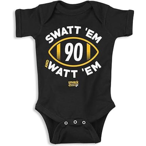 Swatt Em and Watt Em Baby Apparel for Pittsburgh Football Fans (NB-7T)