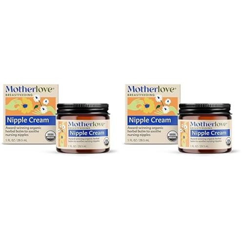 Motherlove Nipple Cream (2 oz) | Organic Lanolin-Free Nipple Cream for Breastfeeding—Benefits Nursing & Pumping Moms