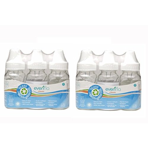 Evenflo 6 Pack Classic Glass Bottle, 4-Ounce