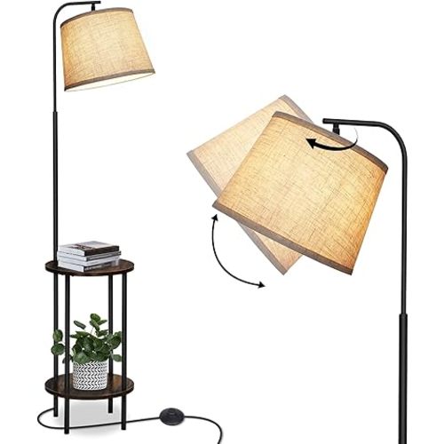 Floor Lamp with Table Attached