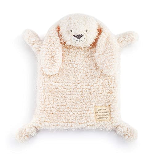 DEMDACO Wrapped in Prayer Cream Color and Pink 12 x 9 Inch Children's Stuffed Animal Blankie Bunny