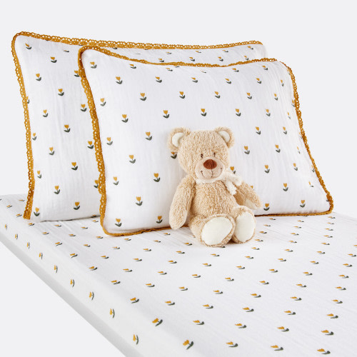 Tulipe Cotton Muslin Pillowcase