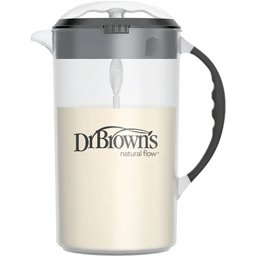 Dr. Brown's Baby Formula Mixing Pitcher with Adjustable Stopper, Locking Lid & No Drip Spout, Black, BPA Free, 36oz, 1 Pack