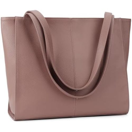 befen Genuine Leather Tote Bag for Women Work, Women's Leather Shoulder Bags Purses Satchel Handbags with Laptop Compartment