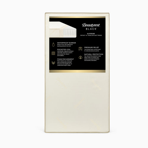 Delta Children Beautyrest Black Supreme 2-Stage Crib and Toddler Mattress - Beige