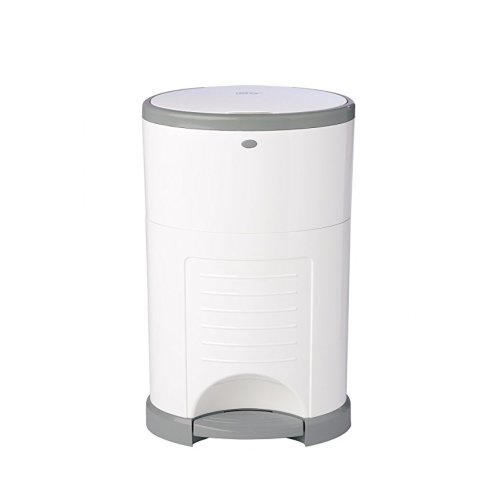 Dekor Classic Hands-Free Diaper Pail | White | Easiest to Use | Just Step – Drop – Done | Doesn’t Absorb Odors | 20 Second Bag Change | Most Economical Refill System