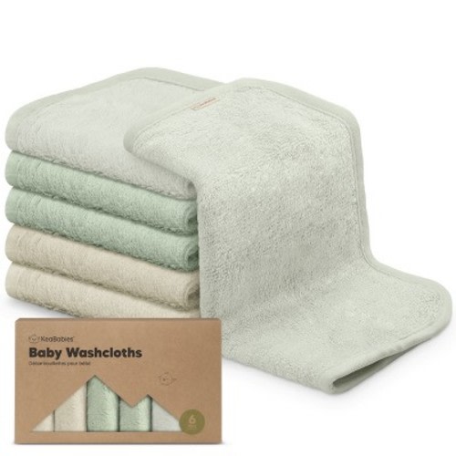 6pk Deluxe Baby Washcloths, Soft Baby Wash Cloth, Baby Bath Towel, Face Cloths, Color: Hills