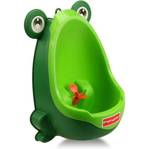 Cute Frog Potty Training Urinal for Boys with Funny Aiming Target - Blackish Green
