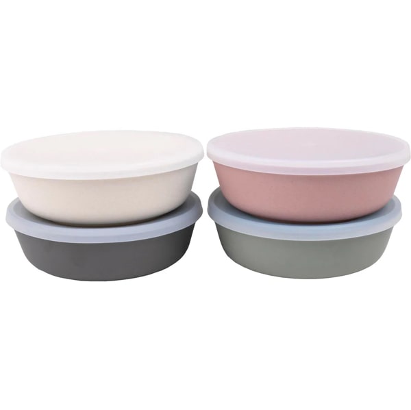 Bamboo Bowls with Lids (Set of 4) – 15 oz
