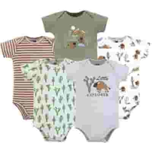 Hudson Baby Infant Boy Cotton Bodysuits, Wilderness, 3-6 Months