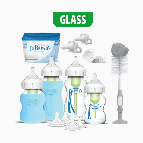 Dr. Brown's Anti-colic Options+ Wide-Neck Glass Bottle Starter Set