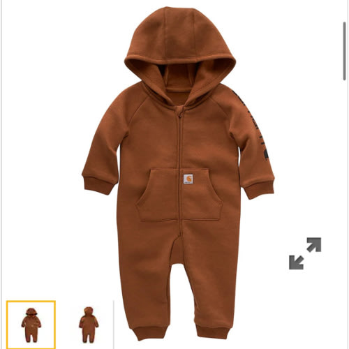 Boys' Long-Sleeve Fleece Zip Front Coverall (Infant) | Kid's Best Sellers | Carhartt