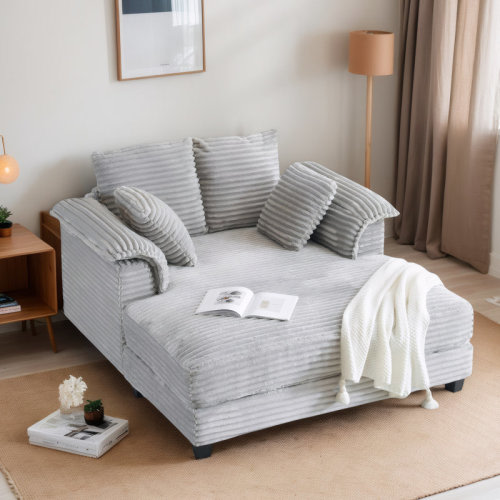 Hokku Designs Upholstered Corduroy Sleeper Sofa Bed & Reviews | Wayfair
